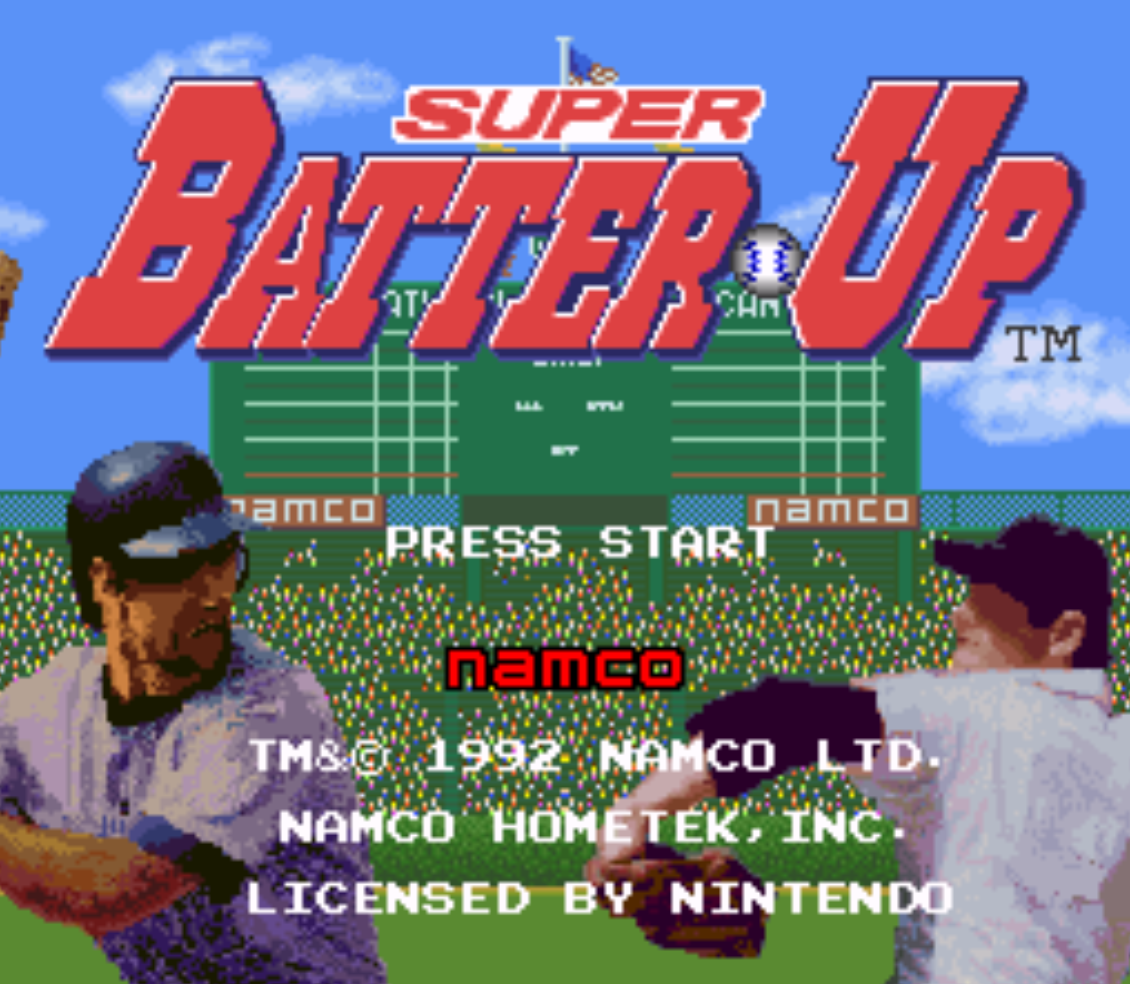 Super Batter Up Title Screen